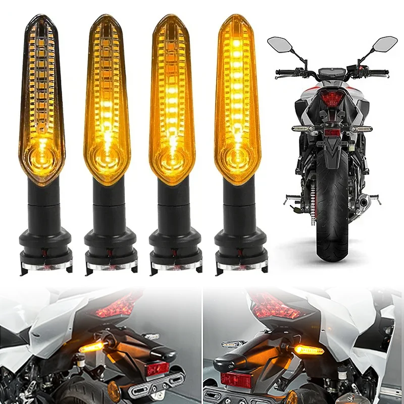 Motorcycle LED Flowing Water Turn Signal Light Amber Indicator Flasher Lamp For Yamaha MT07 MT03 MT09 Tracer XSR 700