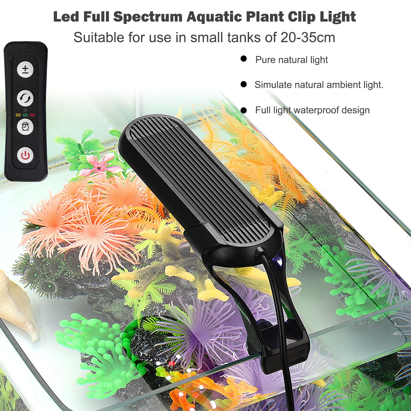 Aquarium Led with Timer Lights For Fish Tank Full Spectrum Fish Tank Light LED Lamp for Water Plants Usb Aquatic Lamp Light