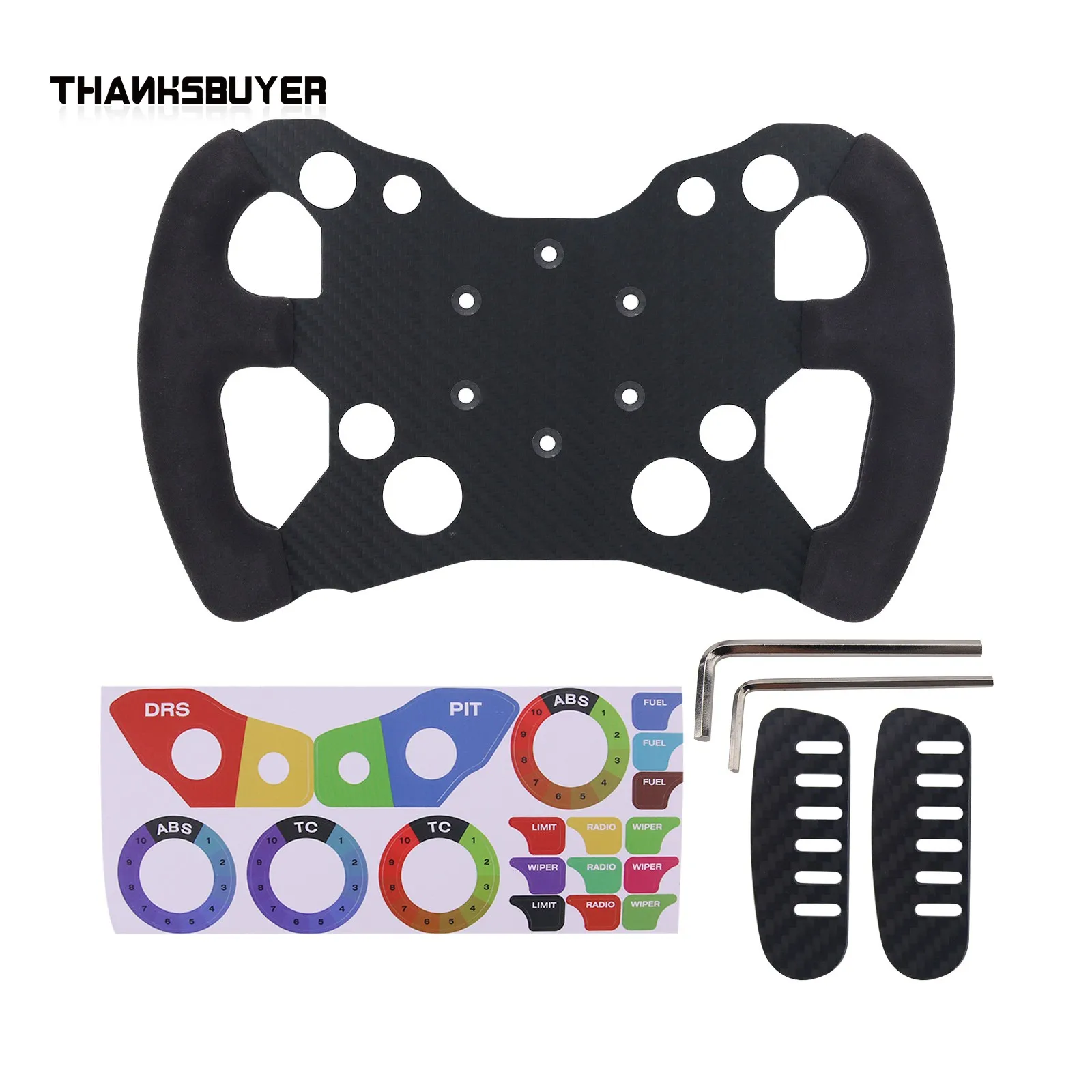 

DIY Carbon Fiber Racing Wheel for Simagic GT3 SIM Wheel GT3 Wheel Racing Game Modfiy Parts-All Black