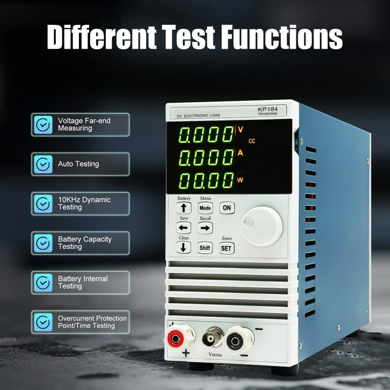 DC Electronic Load Tester, Single Channel High Precision Digital DC Load Battery Capacity Tester Power Tester