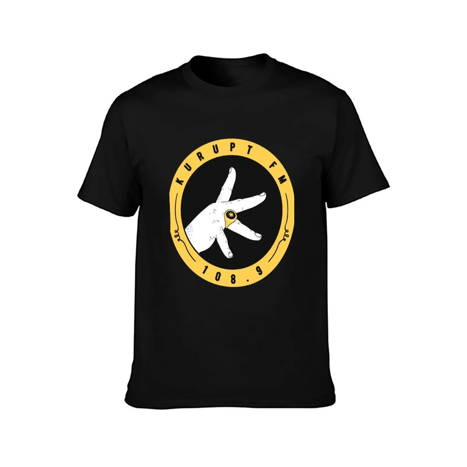 Kurupt FM Logo T-Shirt Summer Casual Cotton Tee Oversized Streetwear Tops Vintage Graphic Print Loose Fit Short Sleeve