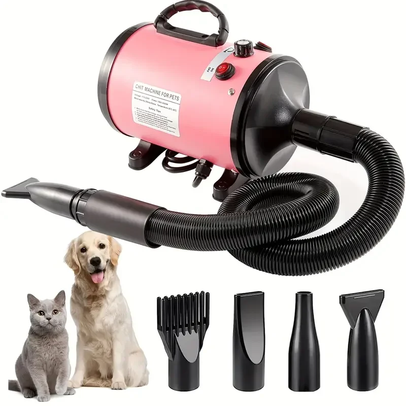 Smart Touch 4 Nozzle Accessory Screen Adjustable Heat Pet Grooming Dog and Cat Hair Drying Powerful Hair Dryer Accessory