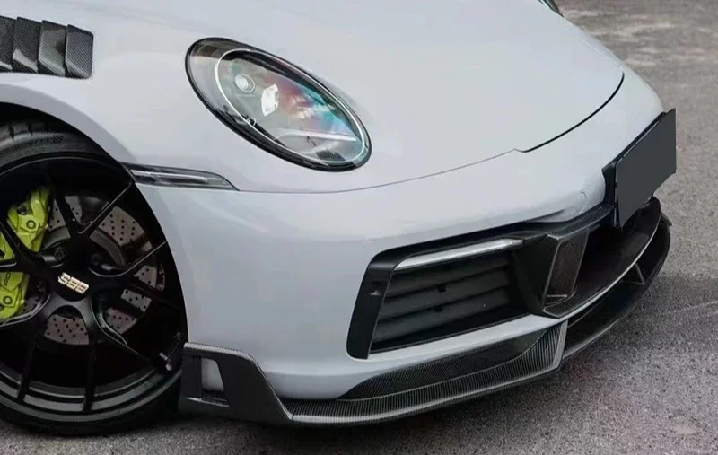 For Porsche 992 911 Carbon Fiber Front Lip Modified Spoiler Chin Auto Parts Exterior Surround