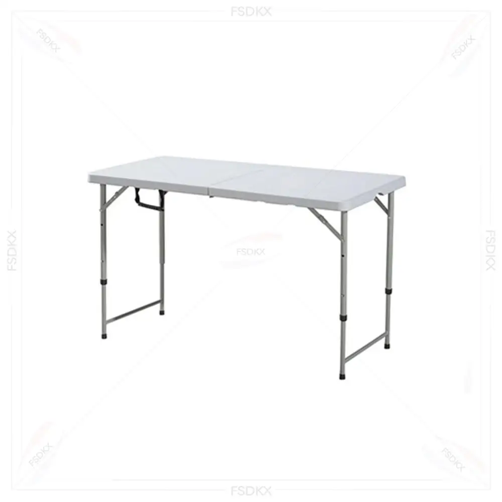 

FSDKX Portable Folding White Outdoor Standard Size Plastic Folding Table,portable Camping Table