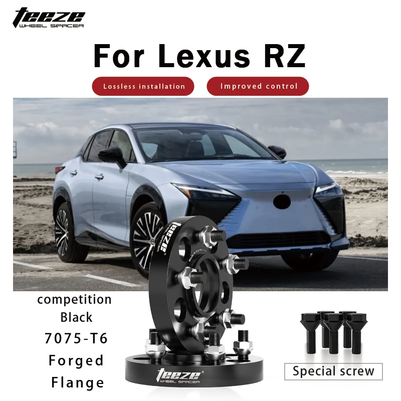 

Teeze 2/4pcs 5x114.3 CB 60.1mm M14x1.5 Hub Centric Black Forged wheel spacer For Lexus RZ Flange Plate15/20/25/30/35mm
