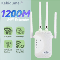 1200Mbps Dual Band WiFi Repeater Wireless 2.4G 5GHz Amplifier Network Long Range Signal Booster For Home Office Wi-Fi Repeater