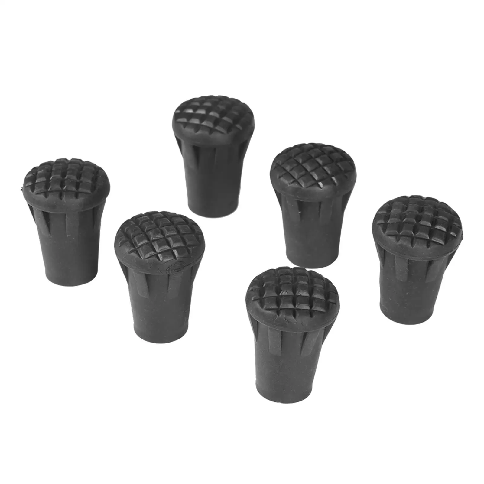 

6pcs Outdoor Camp Hike Pole Rubber Tip Replacement for Nordic Walking Stick Cane Alpenstock Climb Guard Cap