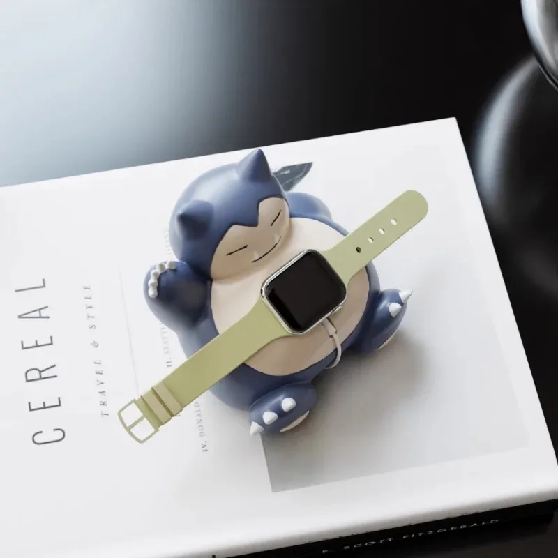 Pokemon Snorlax Apple Watch Charger Stand Universal Charger Holder Anime Desktop Decoration Kids Toys Birthday Festival Gift - view 3