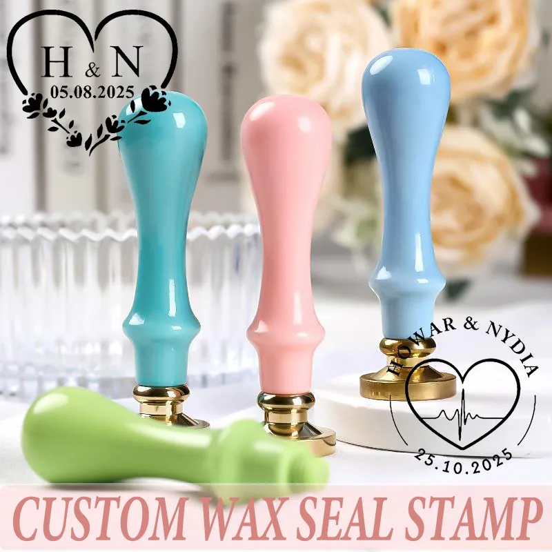 

Персонализированный штамп с сургучной печатью, индивидуальный штамп с сургучной печатью для вашего дизайна логотипа, идеально подходит для запечатывания конвертов, свадебных приглашений, поделок