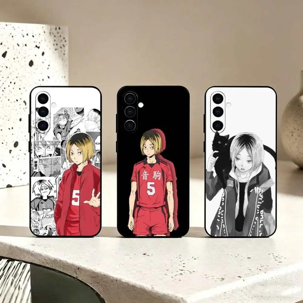 H-Haikyuu K-Kenma Kozume Phone Case Black Silicone Soft For Samsung Galaxy A73,A72,A71,A70,A53,A52,A51