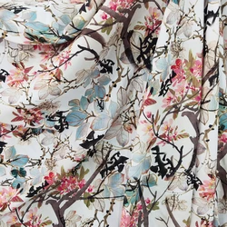 1 meter X 1.4 meter Retro Leaf Pattern Viscose Rayon Fabric For Dress Sewing
