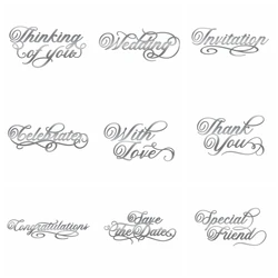 Special Friend Thank You Wedding Invation Just For You Phrases Cutting Dies For DIY Scrapbooking Album Card Making Decoration