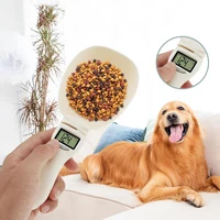 Cuchara báscula digital con pantalla LED para comida de mascotas