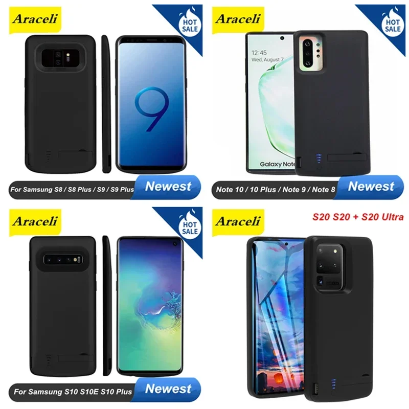 Funda para cargador de batería de 10000Mah, para Samsung Galaxy S24, S23 Ultra, S22, S8, S10, S10e, Note 8, 9, 10, S20 Plus, FE 20, S21, Ultra Power