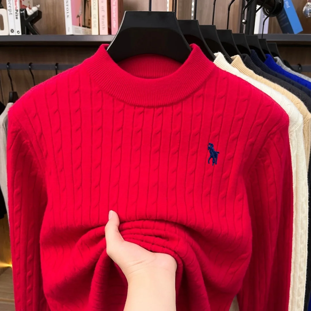 Luxuriöser Herren-Markenpullover für den Winter, hochwertiger Strickpullover mit Rundhalsausschnitt, Jacquard-Stickerei, langen Ärmeln, lässiger Modestil. – Detail 16