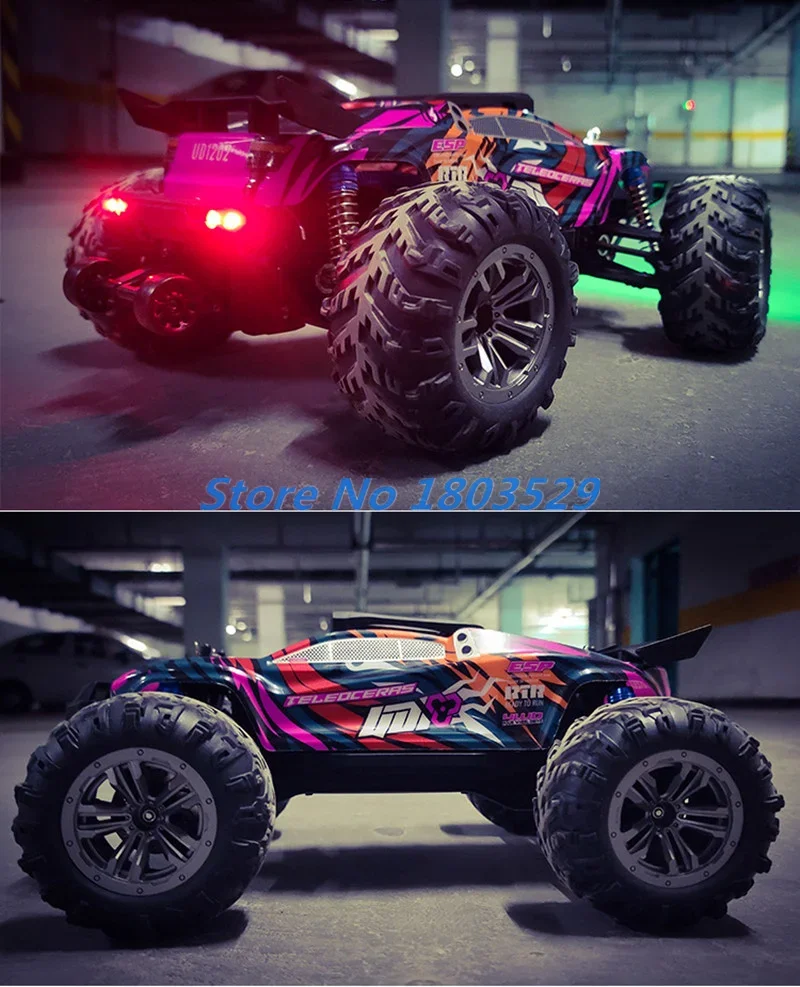 

90KM/H Professional Brushless Remote Control Truck Car 1:12 4WD ESP self Stabilization Off Road Metal Body High Speed RC Car Toy