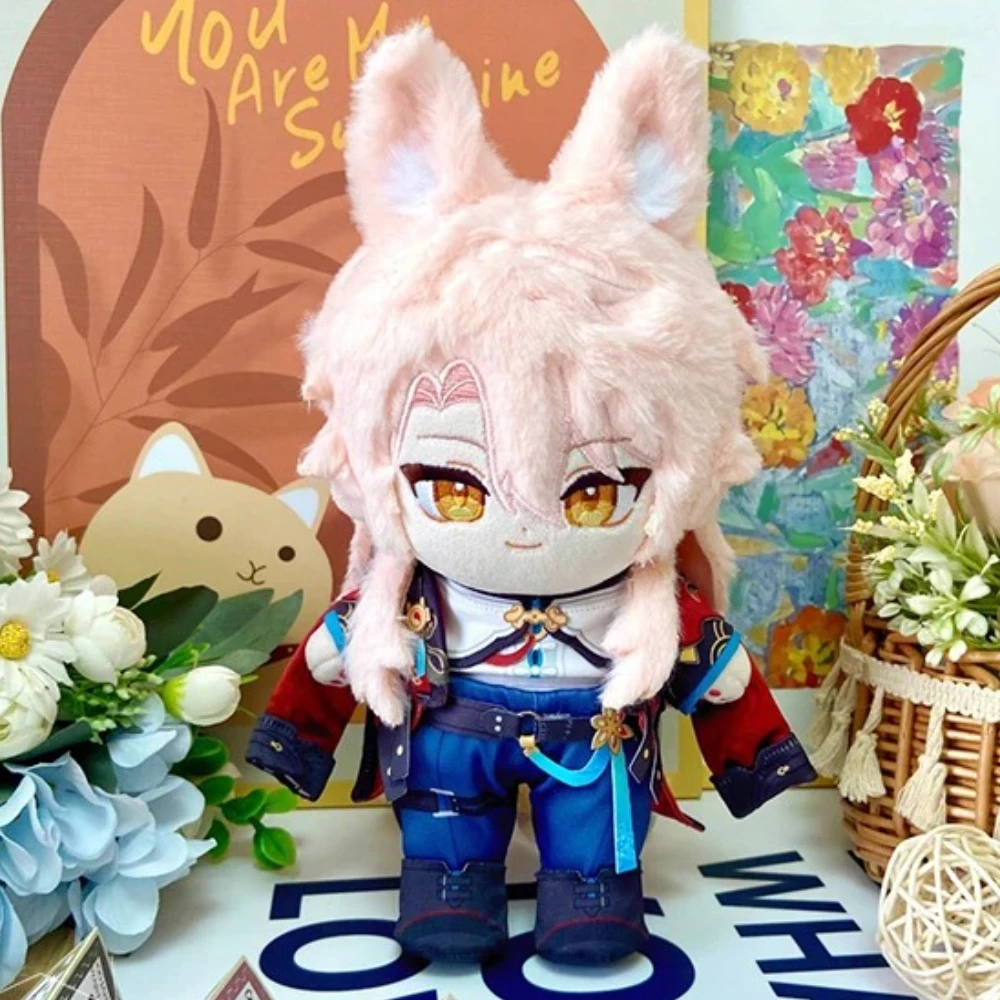 20cm Game Honkai: Star Rail Kawaii Cosplay Soft Cotton Doll Body With Clothes Set Jiao Qiu Anime Plushies Toy Figures Fans Gift