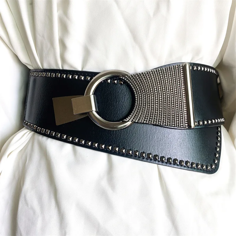 

Women's Fashion Elastic Wide Belt Decorative Coat Dress Waist Belt