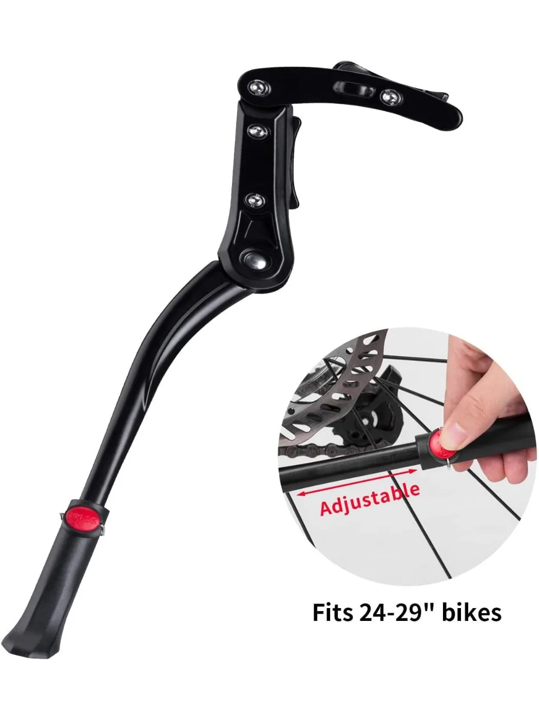 AliExpress Adjustable Bicycle Kickstand, Aluminium Alloy, Universal Rear Bike Kickstand for 24 inch to 29 inch Mountain Bike and Road Bike