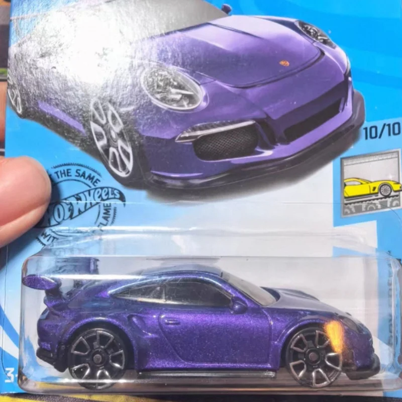 Hot Wheels Porsch E 911 Gt 3 Rs Purple Diecast Collectible Sports Car Collection Desktop Display Decoration Hobby Model Fans Toy view 3