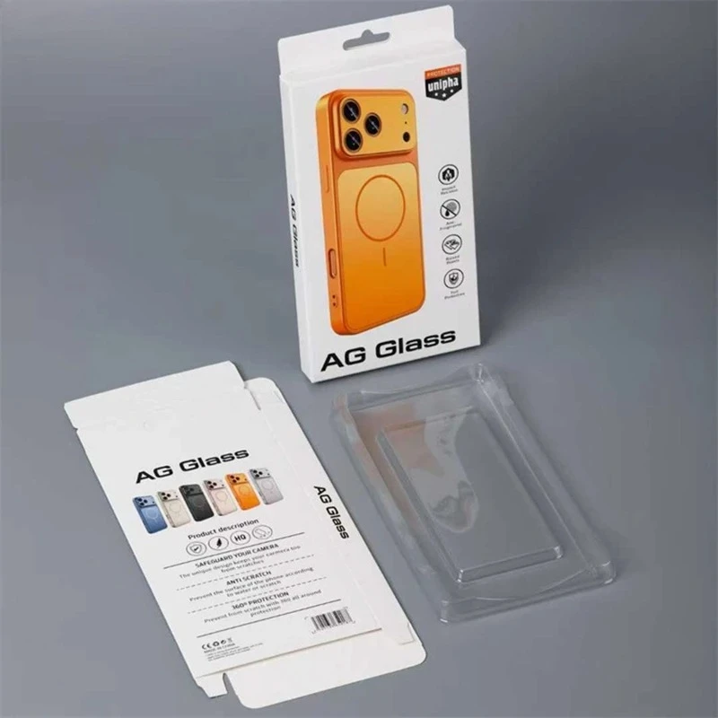 2026 100pcs Phone Case Packaging Box Universal Cardboard Box With  Tray Cell Phone Case Box For Iphone 14 15 16 17 Pro Max Cover