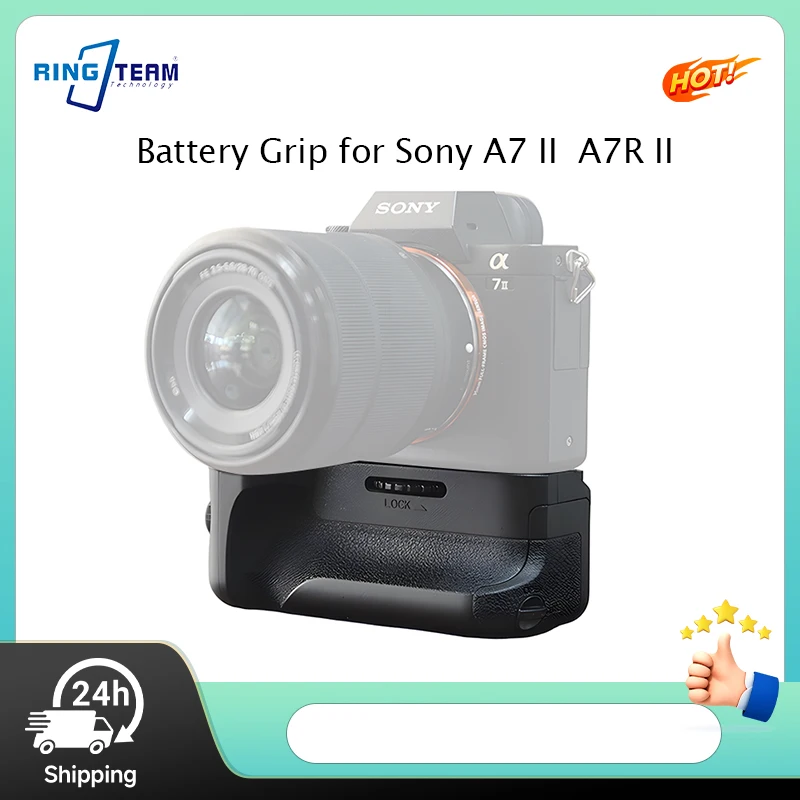 

VG-C2EM Camera Battery Grip for Sony A7 II A7R II A7M2 A7II A7RII Works with Dual NP-FW50 Battery