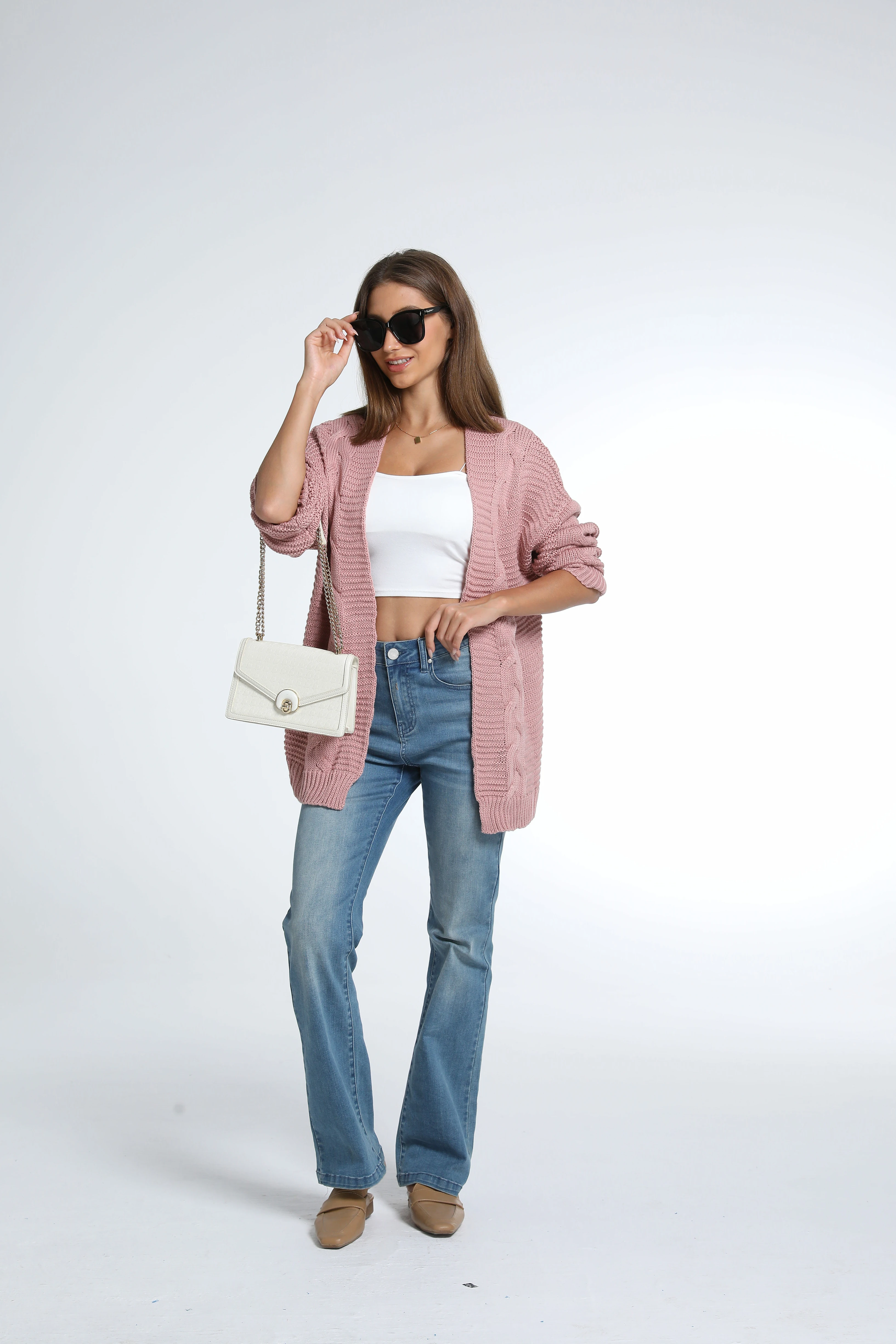 

Knitwear Cardigans Casual Women Loose Long Sleeve Knitted Sweater Overcoats