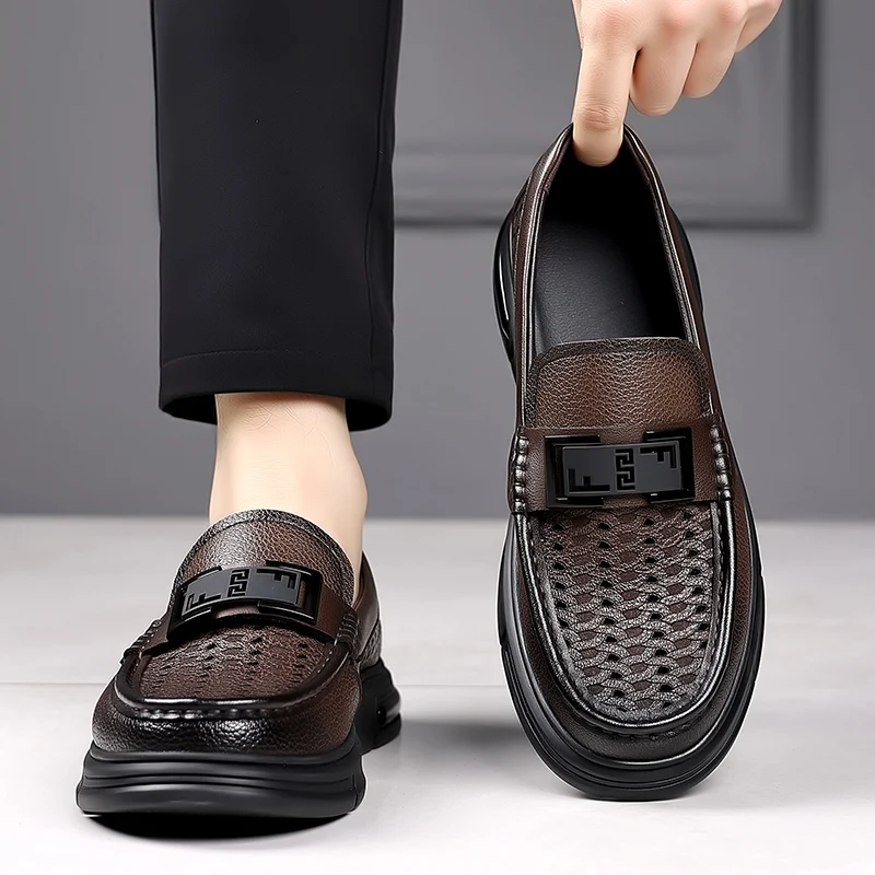 Men's Slip-On Driving Shoes Breathable Hollow out Casual Loafers Summer Wearable Comfortable Driving Shoes Fashionable Men's ...