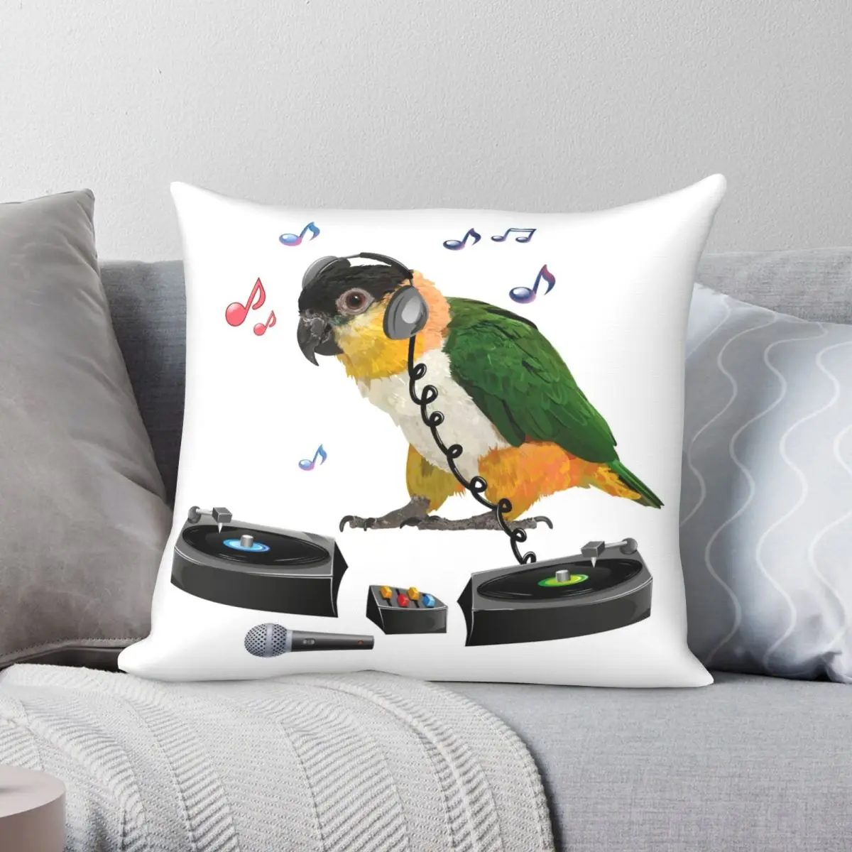 Caique Funda de almohada Poliéster Lino Terciopelo Creativo Zip Decoración Funda de almohada Funda de cojín para coche