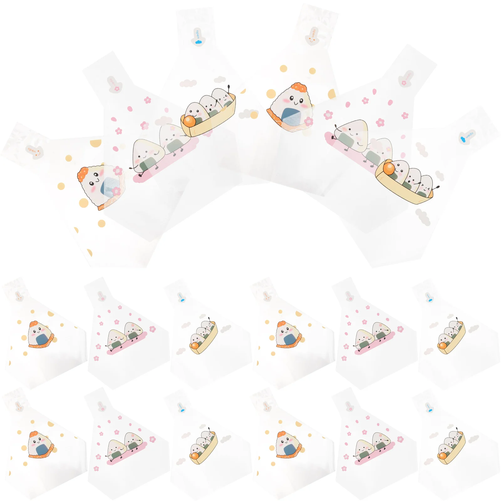 

50 Pcs Disposable Rice Ball Wrappers Japanese Onigiri Packaging Bags Triangle Sushi Sandwich Food Storage Plastic