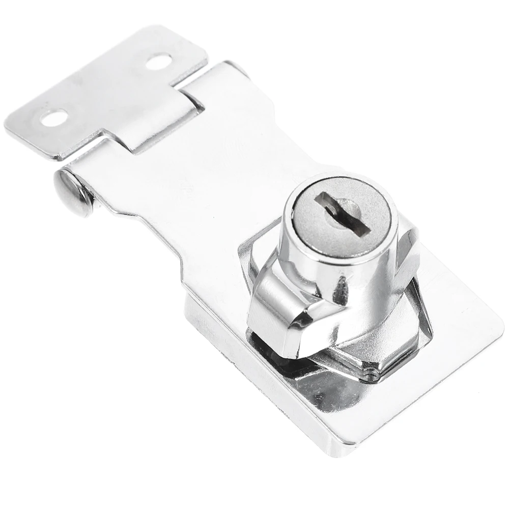 

Cabinet Door Lock 25mm Bright Iron Stainless Steel Heavy Duty Keyed Hasp for Cupboard Desk Showcase Furniture Latch Cabinet