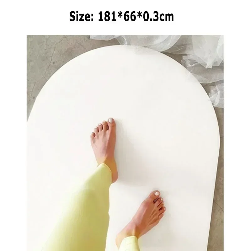 Wholesale Yoga Mat Custom Design Solid Color Nude Color Environmental Protection Vegan PU Oval Arch Oval Pill Shape Rubber