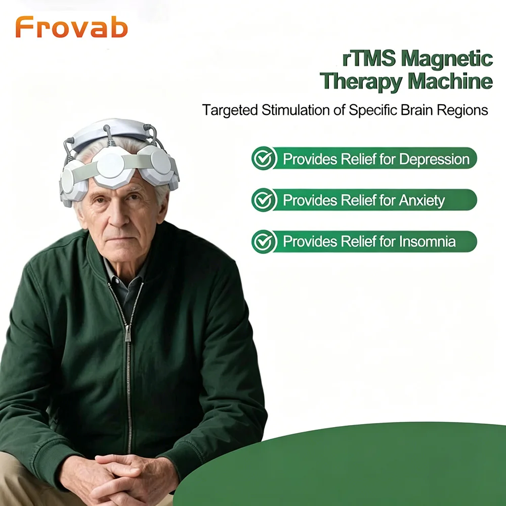 

Frovab Help for Parkinson's Tremor & Insomnia RTMS Brain Stimulation Device Non-invasive Magnetic Therapy Stroke Recovery