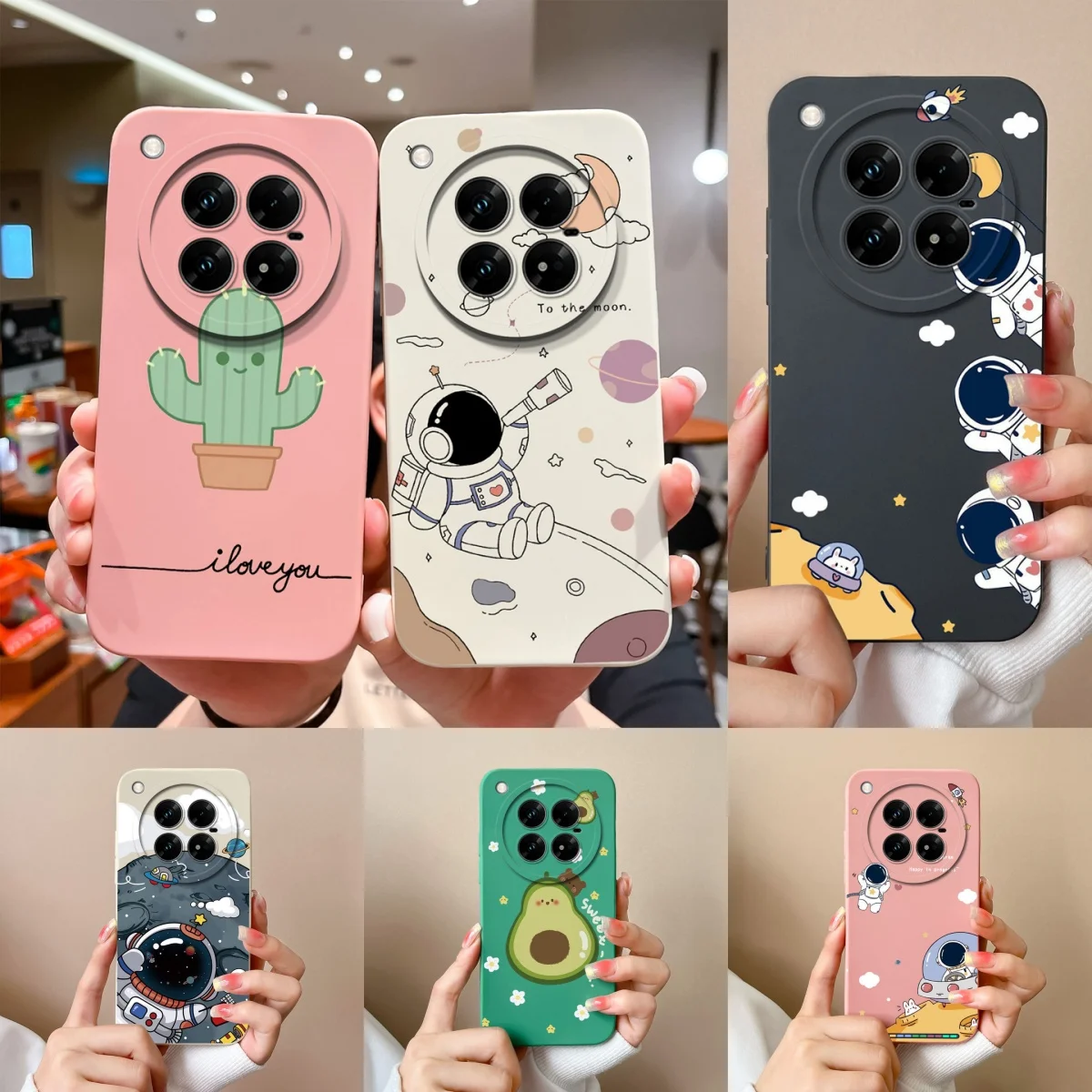 For Infinix Zero 40 4G 5G Phone Case Cartoon Astronaut Liquid Silicone Durable Simplicity Cover For Infinix Zero40 Coque Funda