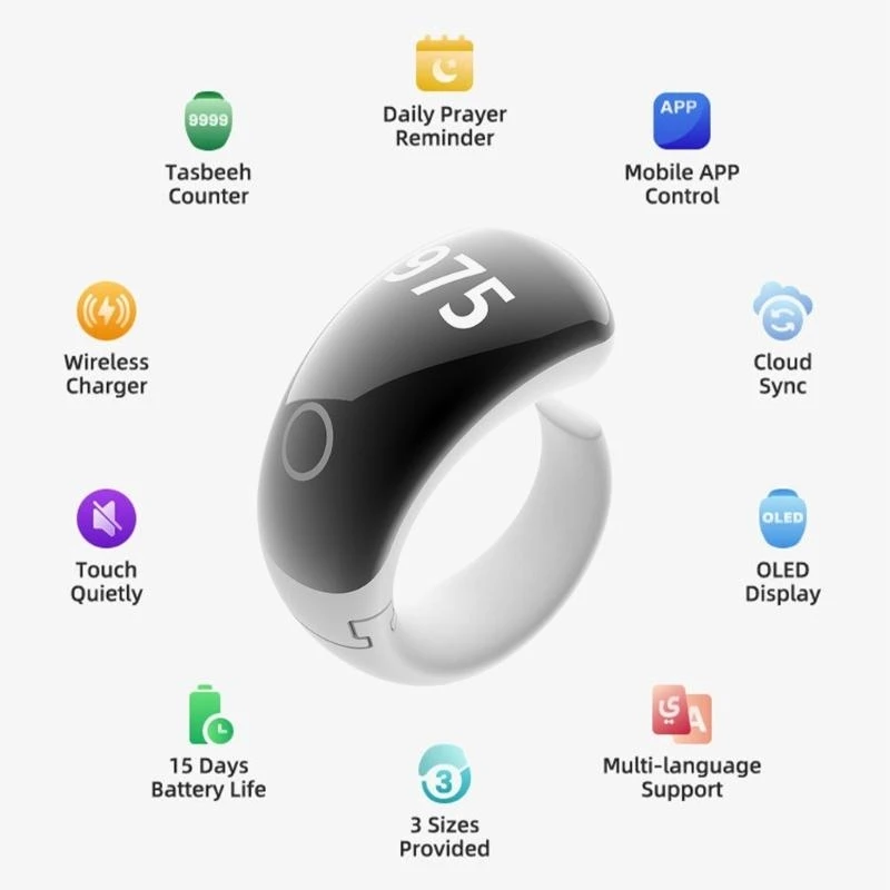Multipurpose Counting Rings Tasbeeh Counter for Religion Practitioners 