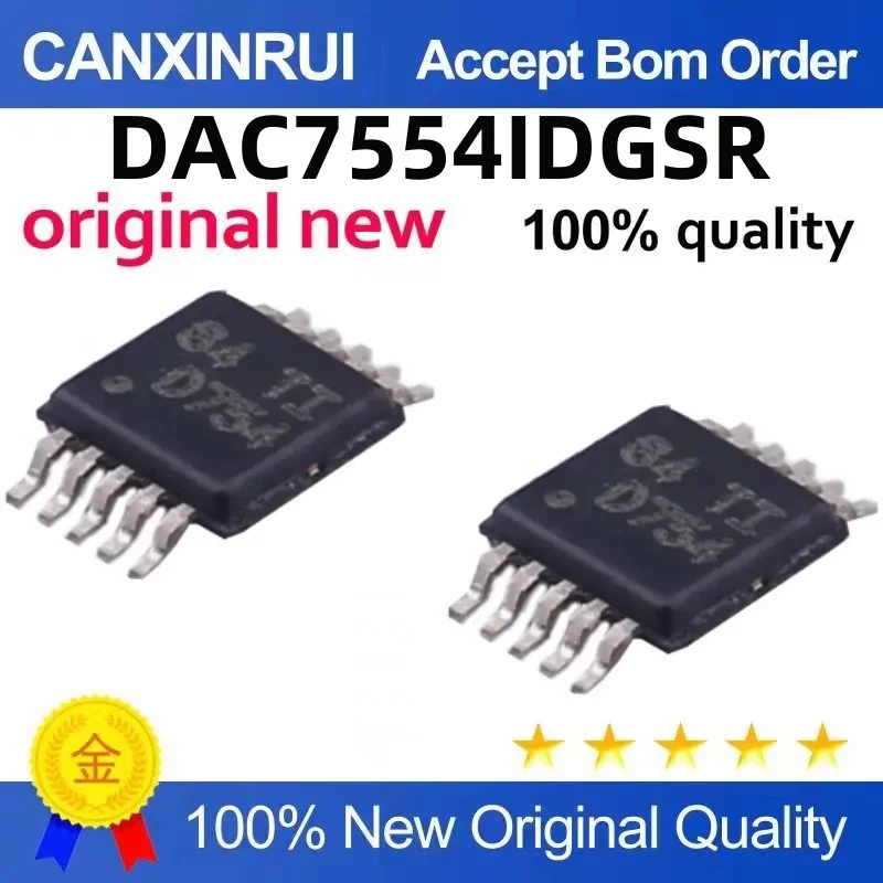 DAC7554 DAC7554IDGSR Silk screen D754 MSOP10 digital-to-analog converter is new and original