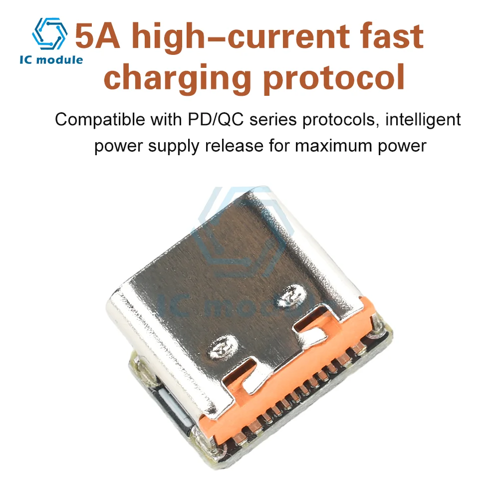 

PD3.0 PD3.1 QC2.0 Mini Decoy Fast Charging Module Type C DC 9V/12V/15V/20V Trigger PD to DC Fast Charge Board