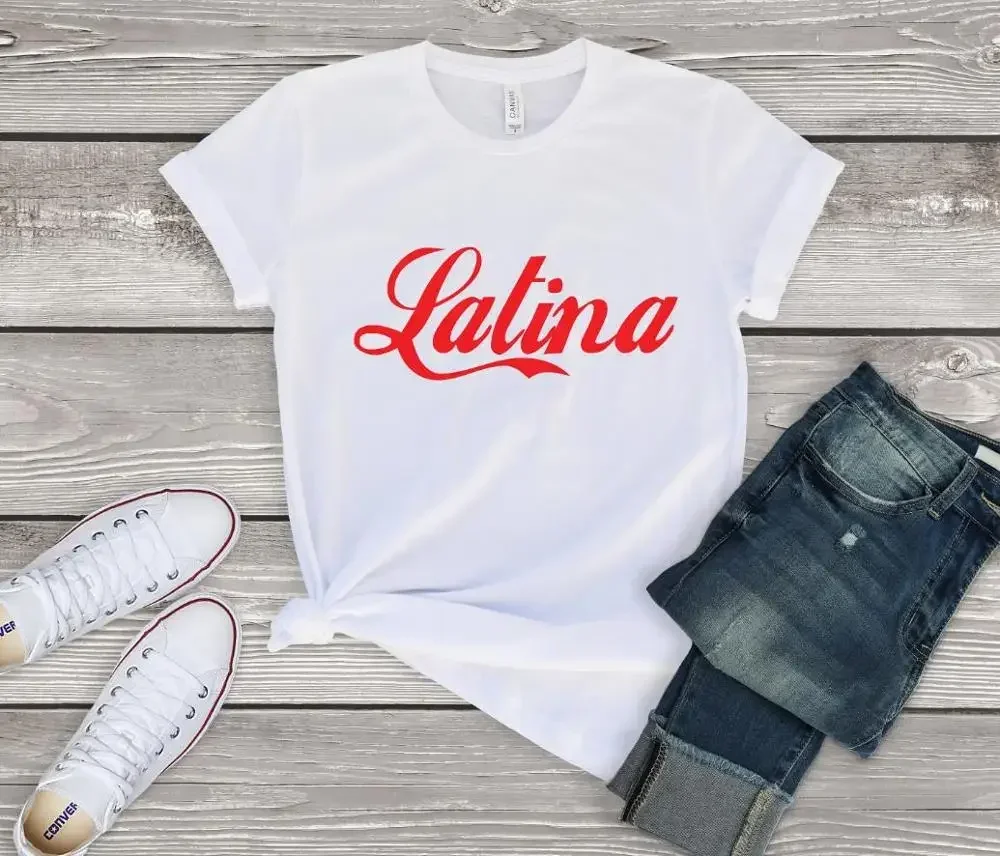 Latina red Print Women Tshirts Casual Funny t Shirt For Lady  Top Tee  women t shirt 2024 Casual Cotton women clothes Y2k tops