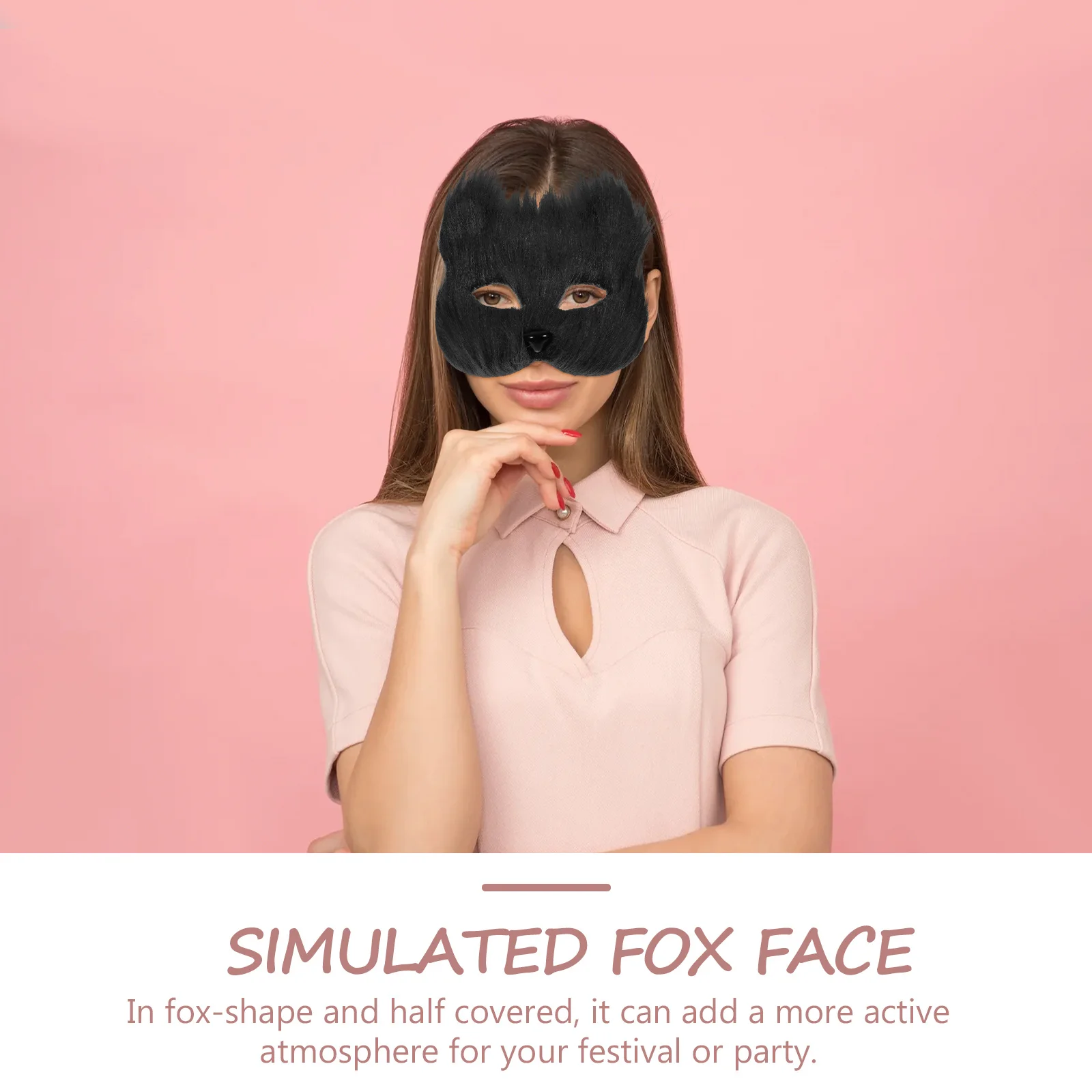 

Cosplay Party Mask Half Fox Decoration Masks Women Female Masquerade Animal Halloween