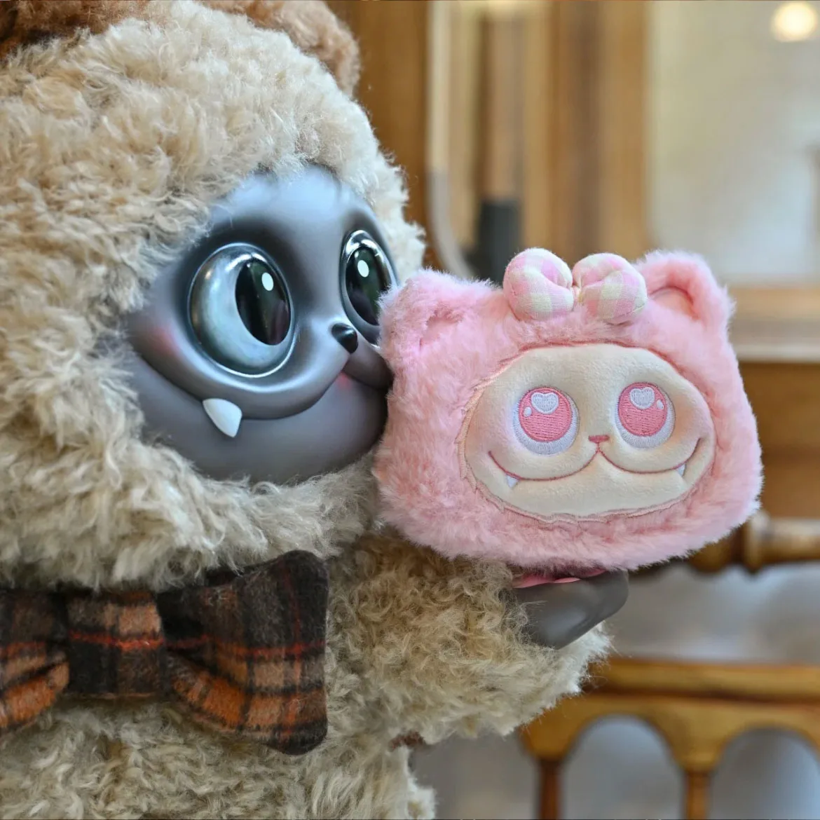 Portefeuille multifonction Funcinant Giggle Utopia, porte-monnaie en peluche Double face, jouet pendentif mignon