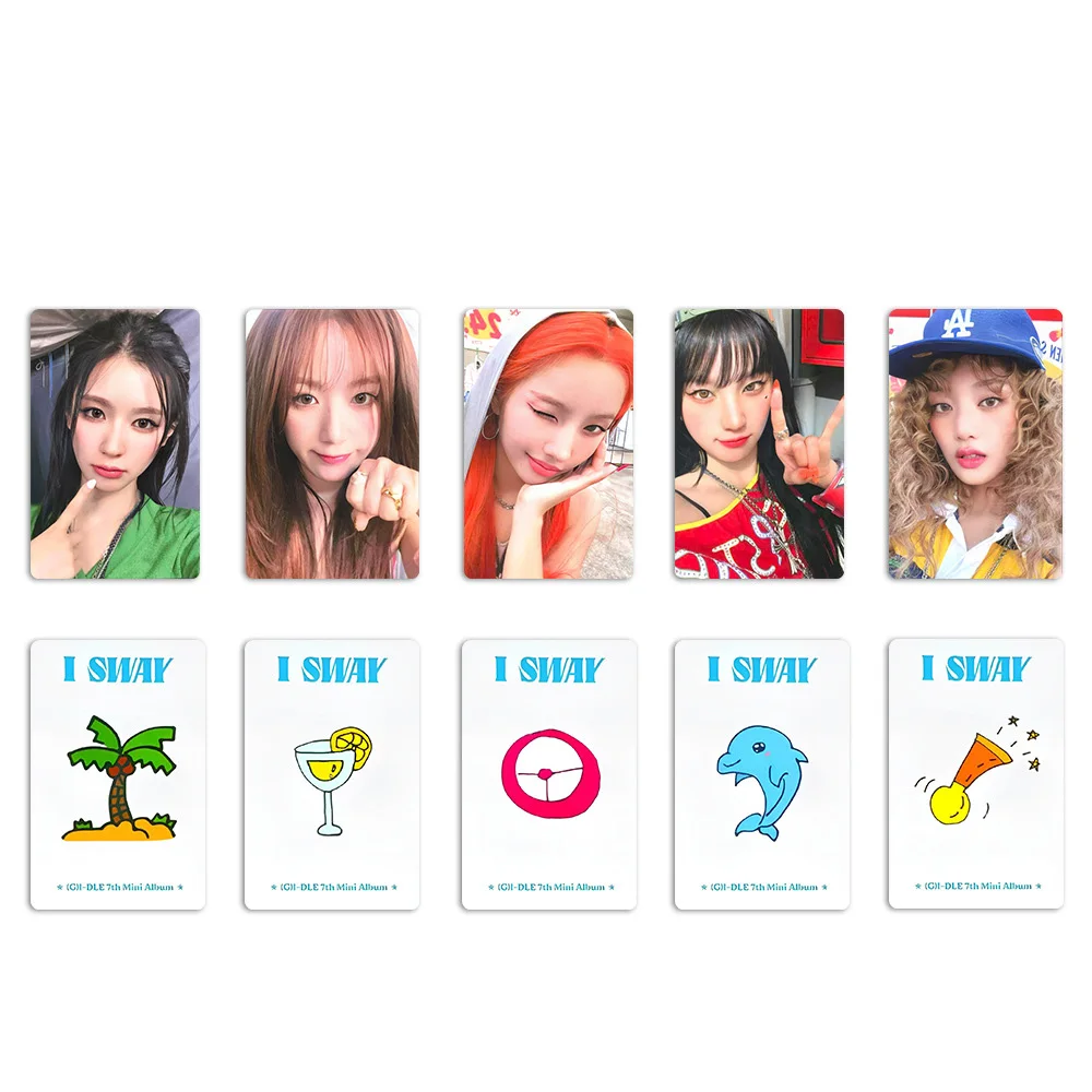 5pcs/set KPOP (G)I-DLE New Album I SWAY LOMO Cards SHUHUA YUQI Postcard Greeting Photo Card