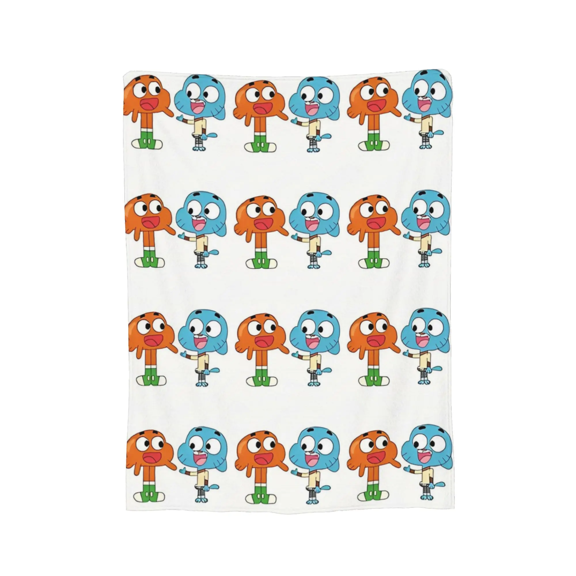 Gumballs and Darwin Knitted Blanket Velvet Comedy  Lightweight Throw Blanket for Home Couch Bedspread