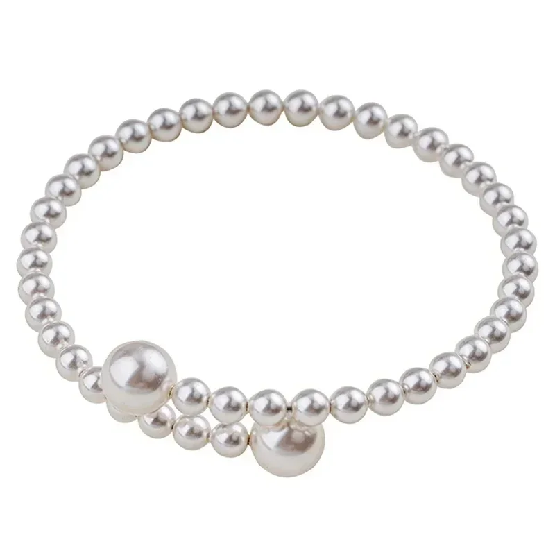 Imitation Pearl Stretchable Bracelet for Women Personalized Fashion Daily Accessories Party Jewelry Birthday Anniversary Gifts