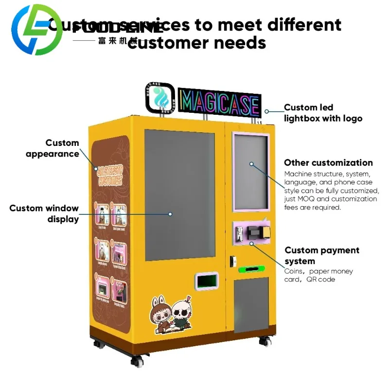 Beste kwaliteit geld verdienen Hot Sale Aangepaste telefoonhoes Automaat Automatische mobiele telefoon Diy telefoonhoes Automaat