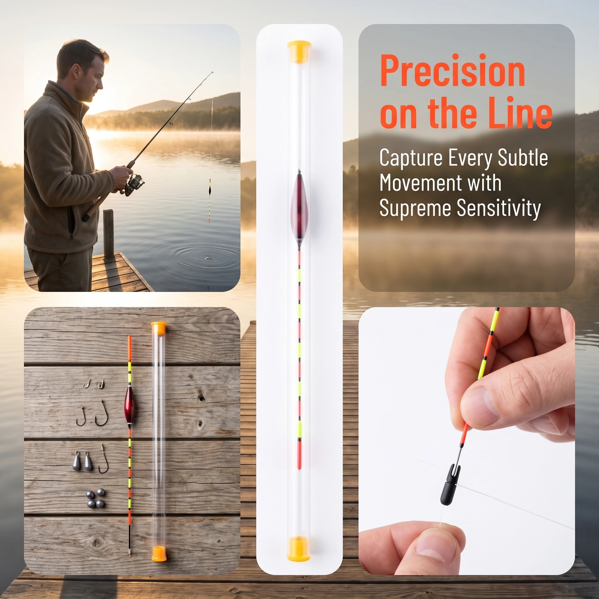 Goture 1PCS Fishing Float Bobber Long Tail Float Fishing Accessory  Floats Nano Bobber Hooks River Lake Fishing Tools