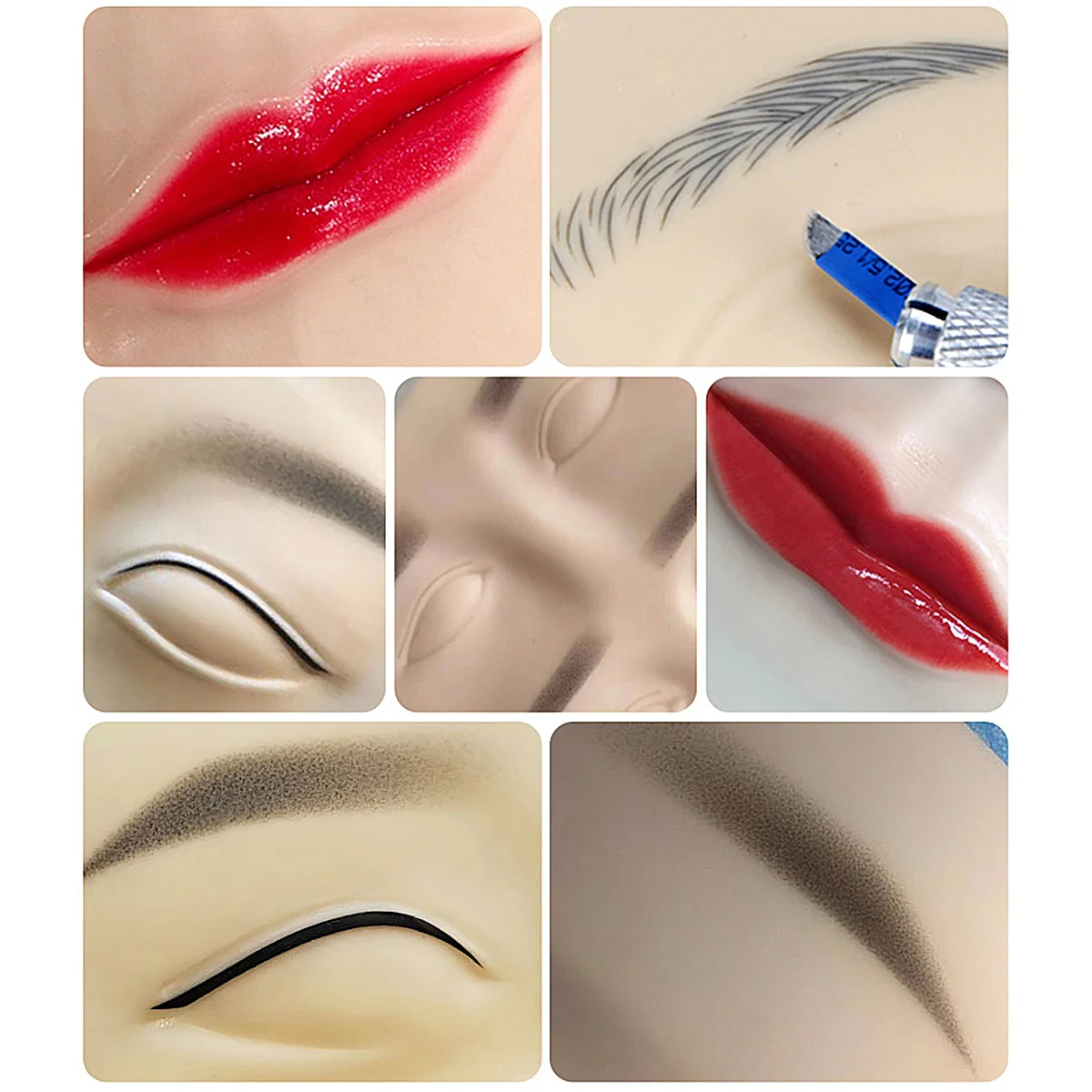 

1pc Silicone Practice Skin For Training, Realistic Fake Skin Sheet, Professional Embroidery Practice Tool,