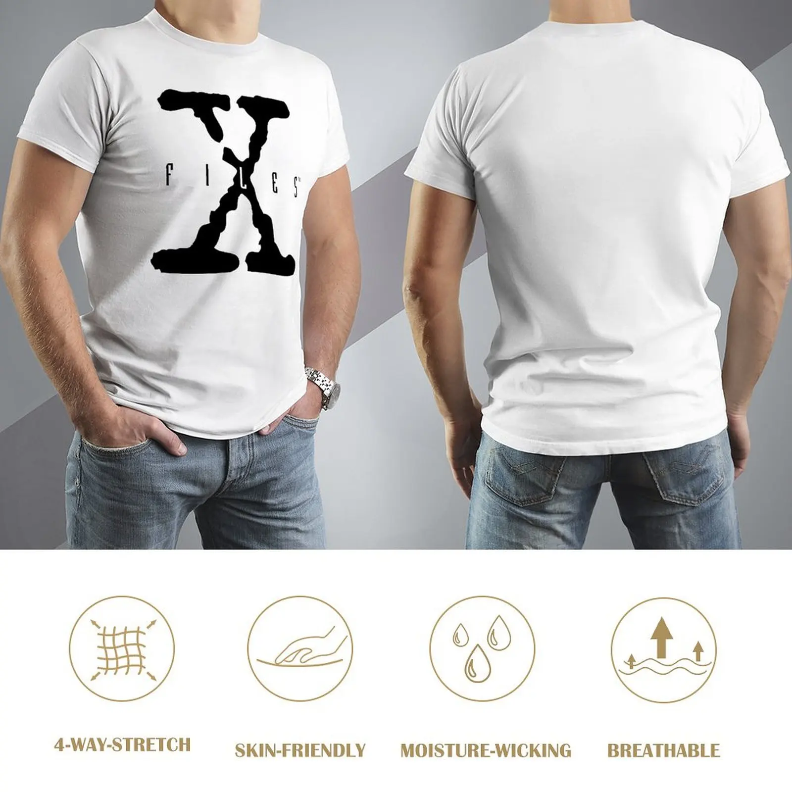 Crewneck X Files for Sale T-shirt  Sports T-shirts Novelty Funny Vintag Fitness Eur Size image 3