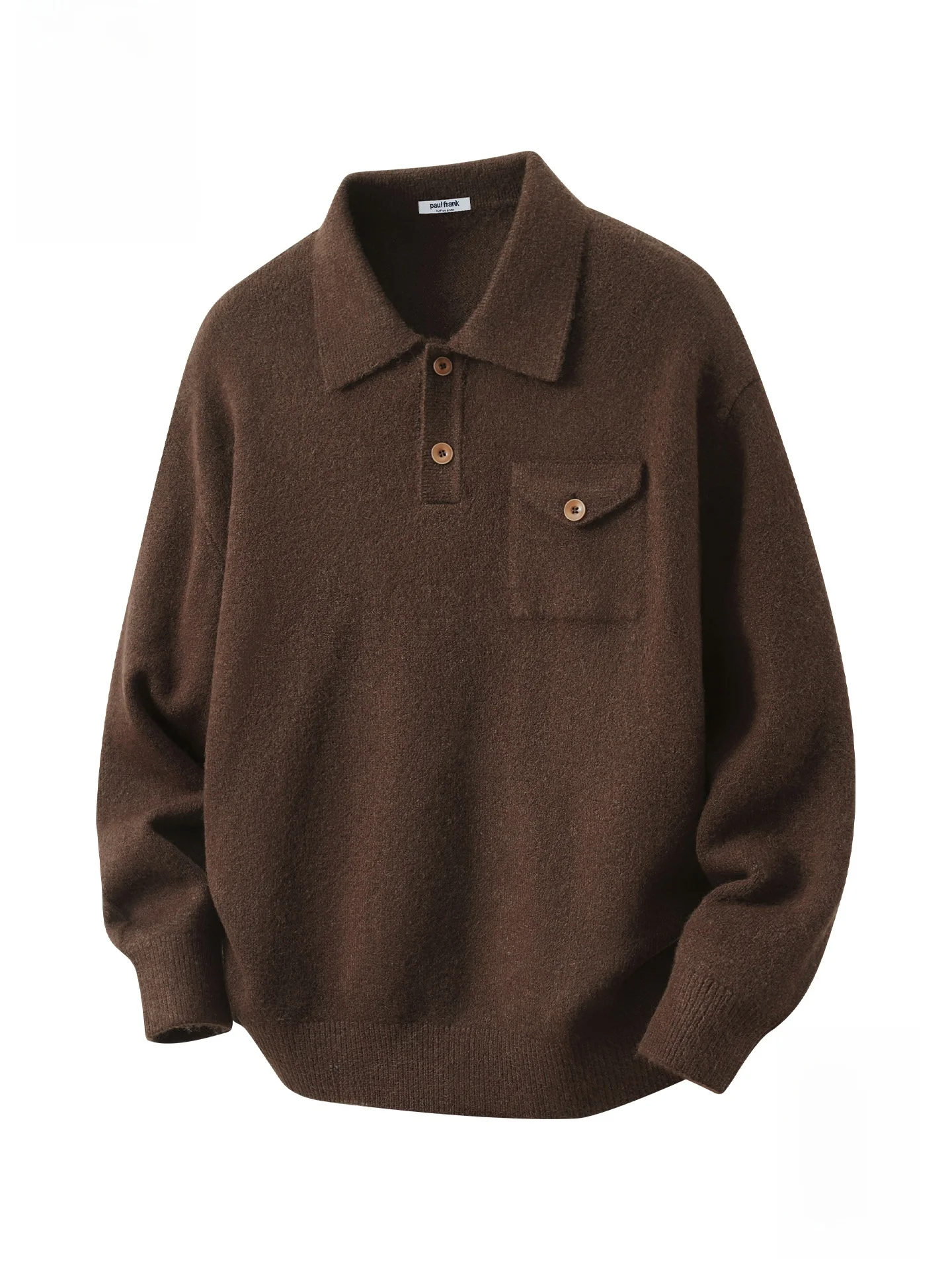 

Вязаный свитер Monkey Ne для мужчин, осенне-зимний, американского стиля, с отложным воротником, длинными рукавами, теплый, мягкий, из смесового полиэстера