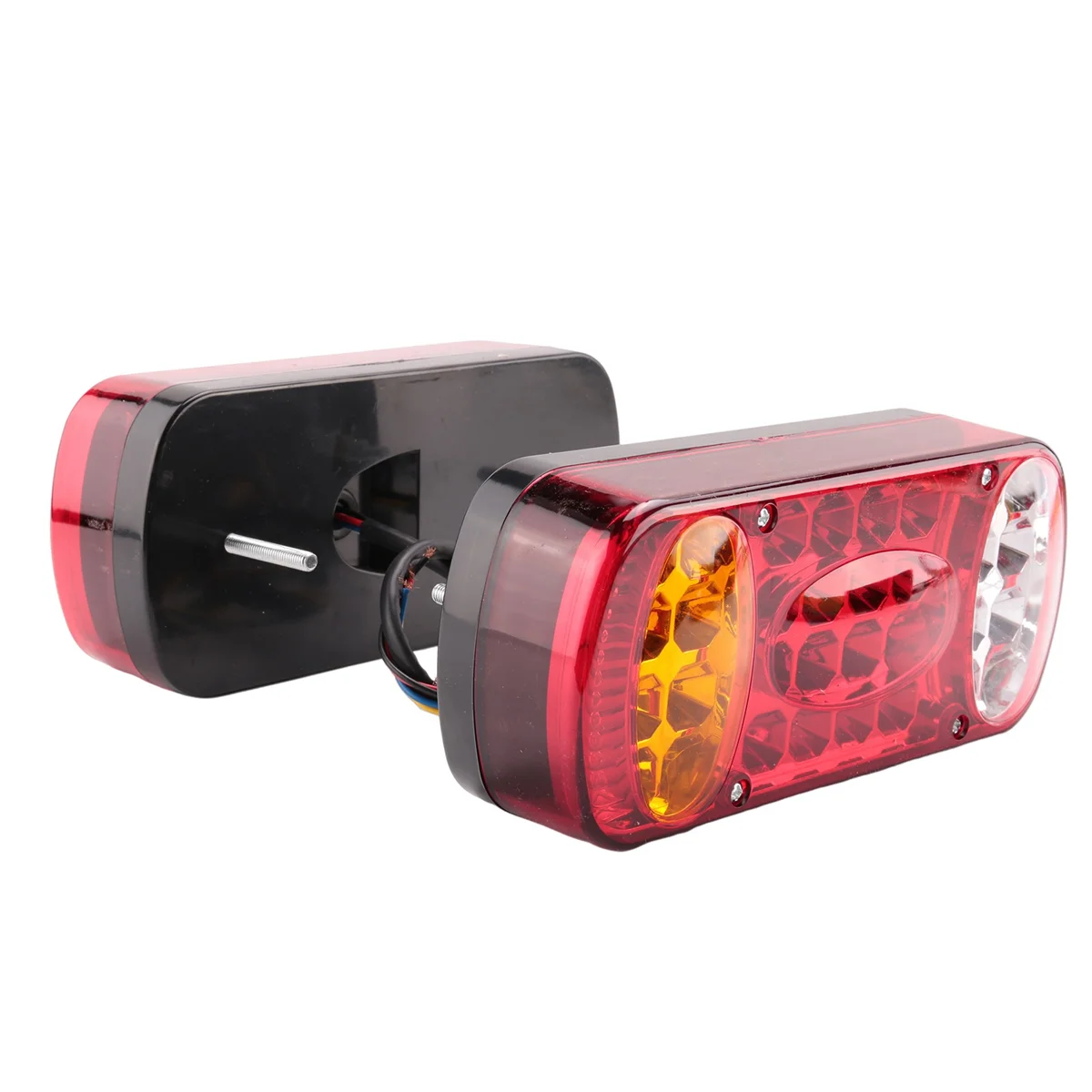 12V 32 LED Car Truck Tail Light Rear Stop Brake Lights Signal Indicator Taillight for Trailer Truck Lorry Van UTE 2PCS