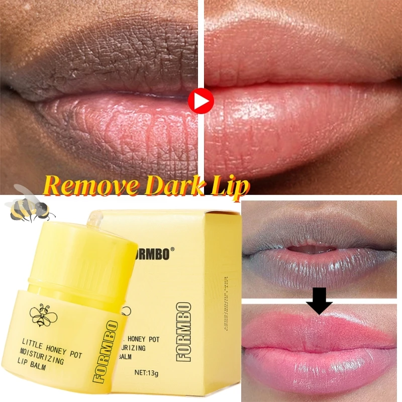 

Remove Dark Lip Balm Fast Lightening Pink Lip Exfoliating Fade Lip Line Dead Skin Honey Hydrating Moisturizer Daily Lip Care